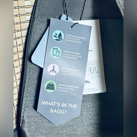 NWT - Baggallini Back to Basics Backpack - Steel Mini Backpack - Picture 11 of 11